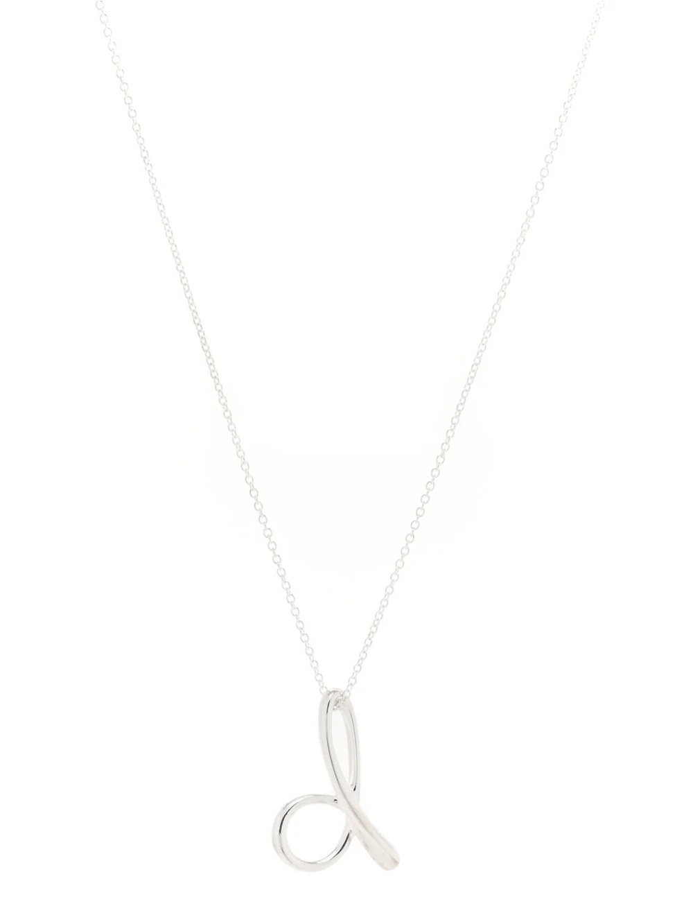 Tiffany & Co. Elsa Peretti “D” Silver Alphabet Pendant Necklace, New
